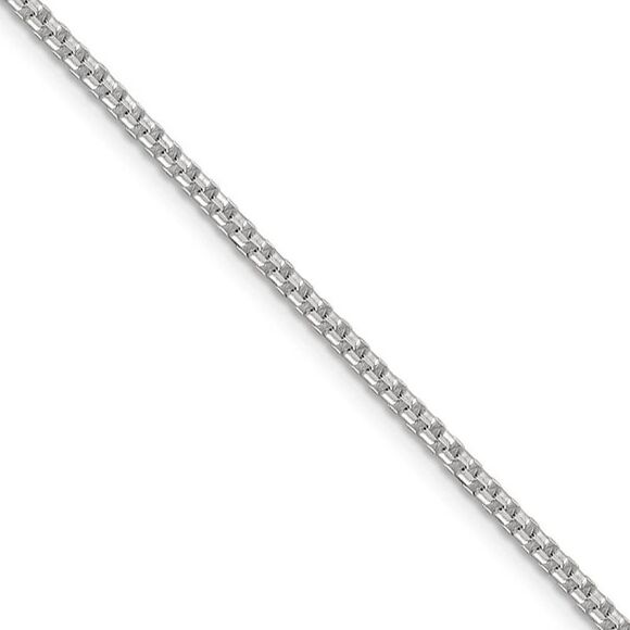 2mm Sterling Silver Solid Round Box Chain Necklace 30 Inch